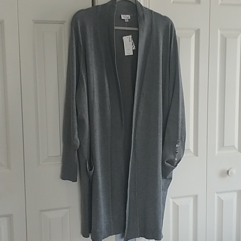 Avenue Grey Open Cardigan Sweater Coat Plus Size 28/28 - Picture 2 of 9